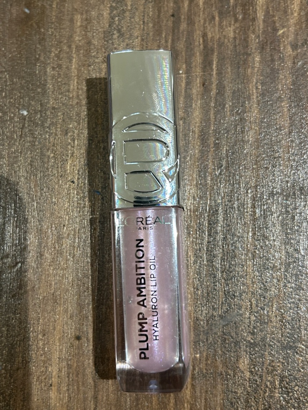 L'Oreal Plum Crystal Clear Ambition Hyaluron Lip Oil - Sheer Pink Shimmer